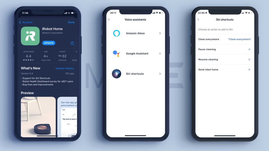 iRobot Roomba and Siri Shortcuts app