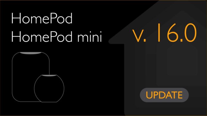 HomePod and HomePod mini Software update v.16.0 cover image