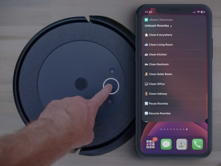 Create a cleaning list for Roomba using Siri Shortcuts
