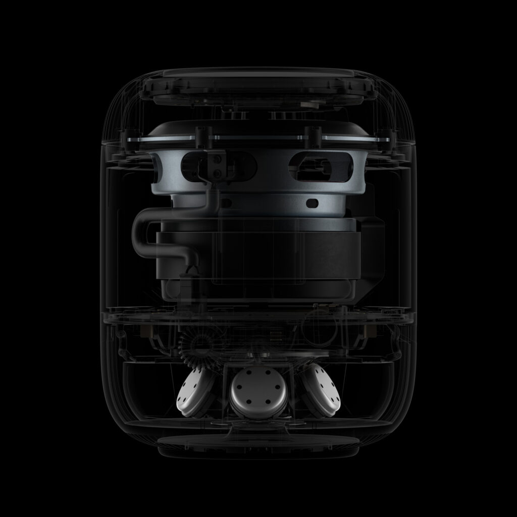 Internal parts of the Apple HomePod